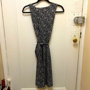 Black floral print dress